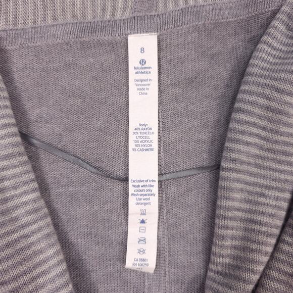 Lululemon Iconic Wrap Heathered Medium Grey / Heathered Light Grey Sz 8 - Picture 6 of 6